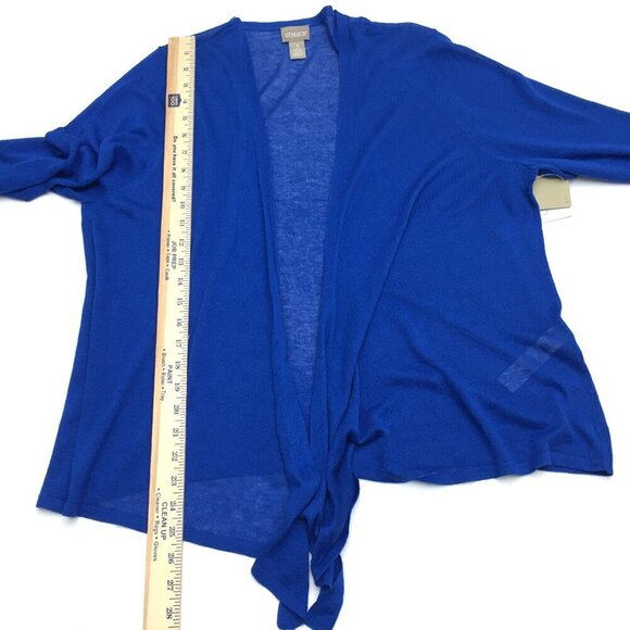 NEW Chico's Blue Cardigan Sweater Lightweight Open Front or Ties size Large - Picture 7 of 10